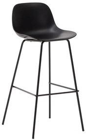 Czarny hoker (wysokość siedziska 74 cm) Altea – Kave Home