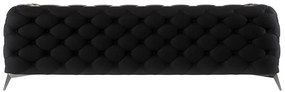 Czarna aksamitna sofa 243 cm Chelsea – Ropez
