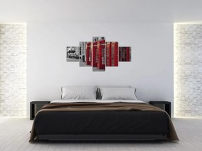 Obraz - Budki telefoniczne w Londynie (125x70 cm)