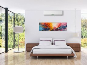 Obraz - Abstrakcja kolorów (170x50 cm)