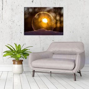 Obraz na szkle - Przezroczysta bańka (70x50 cm)