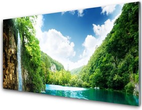 Szkło do Kuchni na Ścianę Harmonijny Krajobraz Alpejski