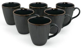 Ciemnozielone ceramiczne kubki zestaw 6 szt. 0.3 l – Hermia