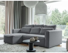 Szary rozkładany narożnik (róg zmienny) Homely Tommy – Miuform