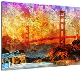 Obraz na szkle - Golden Gate, San Francisco, Kalifornia (70x50 cm)