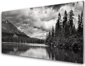 Panel Szklany Krystaliczne Jezioro pod Szczytami