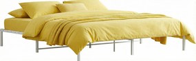 Białe metalowe łóżko 140x200 cm M1-L62