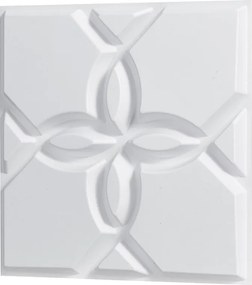 Panele Ścienne 3D SucceBuy, Zestaw z 33 Sztuk, 30 x 30 cm, PVC z Motywem Roślinnym, Biały, Pokrycie 3 m²