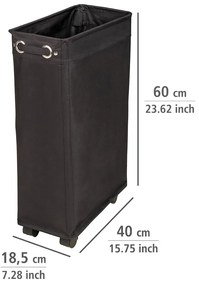 Czarny kosz na pranie Wenko Corno