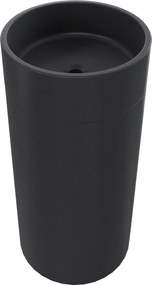 Umywalka betonowa wolostojąca bez otworu na baterię DELIS | Różne kolory : Kolor - Czarny, Podłączenie syfonu - Do podłogi