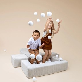 Kremowy sztruksowy piankowy plac zabaw 6 szt. wysokość 40 cm 100x35 cm Montessori – Meowbaby