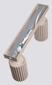 Szarobrązowa metalowa lampa punktowa 6,5x30 cm Gleam – Sollux