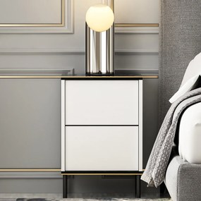 Stolik nocny Imaj White Marble