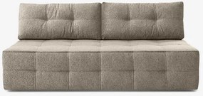 Sofa z Funkcją Spania MORANA Kremowa Boucle Nowoczesna