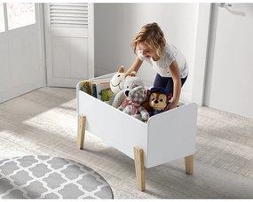 Biały regał dziecięcy z litego drewna sosnowego 84x48 cm KIDDY – Vipack