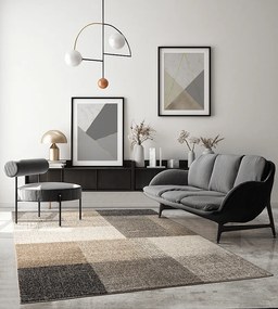 Dywan Pearl Nowoczesny Salon Geometryczny, Beżowy, 240 x 330 cm