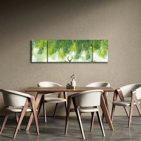 Obraz - Jeleń w lesie (170x50 cm)