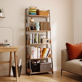 Regał typu drabinka loft na książki do salonu 157 cm