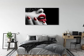 Obraz canvas na ścianę Usta i Paznokcie Kobiety