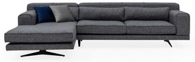 Ciemnoszara sofa narożna Artie Jivago, narożnik lewy