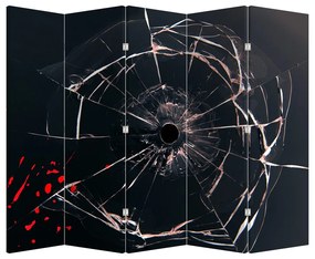 Parawan - Abstrakcja potłuczonego szkła (210x170 cm)
