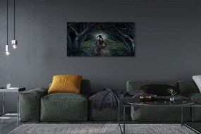 Zdjęcie na płótnie Ciemny Las i Postać