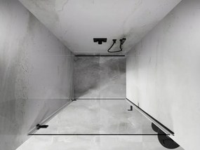 Mexen Lunar-B drzwi prysznicowe uchylne lewe 95 cm, transparent, gun gray szczotkowany - 832-095-000-66-00-L