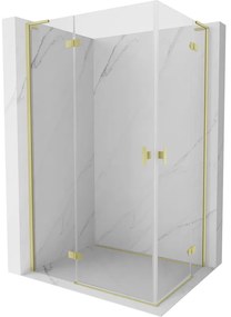 Mexen Mist-H L Duo kabina prysznicowa uchylna lewa 115 x 95 cm, transparent, złota szczotkowana - 8A5L-115L-095P-55-00