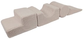 Szary tekstylny piankowy plac zabaw 4 szt. wysokość 30 cm 45x170 cm Montessori – Meowbaby