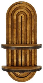 Brązowa wielopoziomowa półka 40 cm Raf – Kalune Design