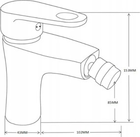 Mexen Kama bateria bidetowa, czarna - 72520-70