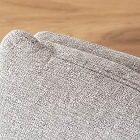 Krzesło Tapicerowane Obrotowe do Salonu CORTADO Szare Nowoczesne