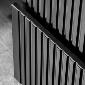 Szafka wisząca podumywalkowa czarna  mat 80 x 46 cm ASTROS Black z blatem