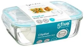 Pojemnik na lunch szklany, 2-komorowy, 1,1 l, CLIP