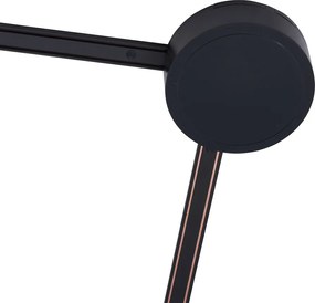 Nowoczesny system oświetlenia szynowego z 8 czarnymi reflektorami jednofazowymi - Magnetic Lance