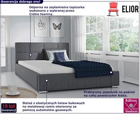Łóżko tapicerowane Caner 140x200 - 44 kolory