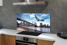 Panel nad Blat Kuchenny Samolot w Chmurach nad Miastem