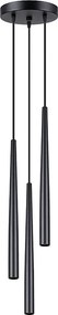 Lampa Wisząca Nowoczesny Bliss, Stal - 3 Źródło - L.19.5 X H.118 Cm - Czarny