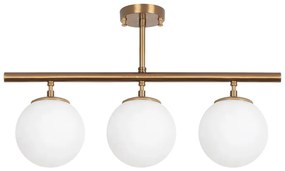 Lampa sufitowa w kolorze brązu ze szklanym kloszem ø 15 cm Atmaca – Opviq lights