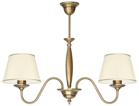 Mosiężny żyrandol z abażurami F-S2