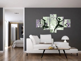 Obraz - Ilustracja przedstawiająca tancerzy (125x70 cm)
