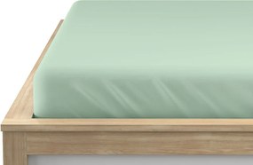 PrzytulneMieszkanie.pl Jersey prześcieradło EXCLUSIVE miętowe 160 x 200 cm