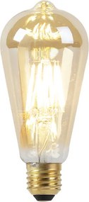 Żarówka LED E27 ST64 Dim to Warm Złota 8W 806lm 2000-2700K