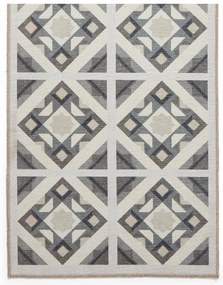 Szary chodnik odpowiedni do prania 76x230 cm Victoria Beige – Think Rugs