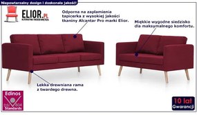Komplet 2 sof wypoczynkowych Kazora - Czerwony