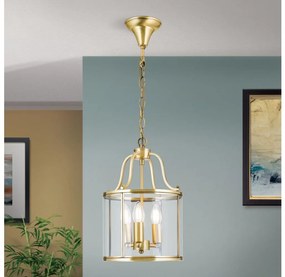 Orion - Żyrandol na łańcuchu BRUNO 3xE14/40W/230V śr. 25 cm złoty