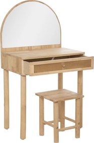Toaletka dla dziewczynki CAMPAGNE z lusterkiem i taboretem