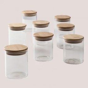 Zestaw 8 Słoików Ø8 Cm Ze Szkła Seyne Transparent - Sklum