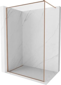 Mexen Kioto-F ścianka prysznicowa Walk-in z ramką 90 x 202 cm, transparent 8 mm, miedź szczotkowana - 800-090-104-65-00