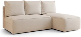 Beżowy narożnik rozkładany z pojemnikiem S7-R67